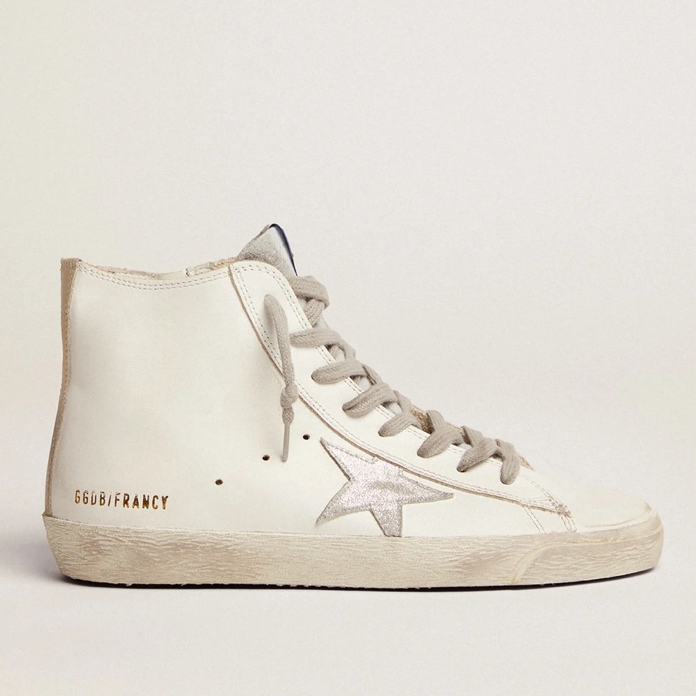 Golden Goose white high-top sneakers